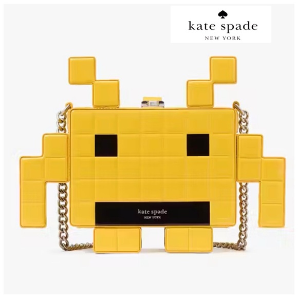 kate spade Handbags - NWT Kate ♠️ Spade special edition SPACE INVADERS Yellow Pixelated Handbag